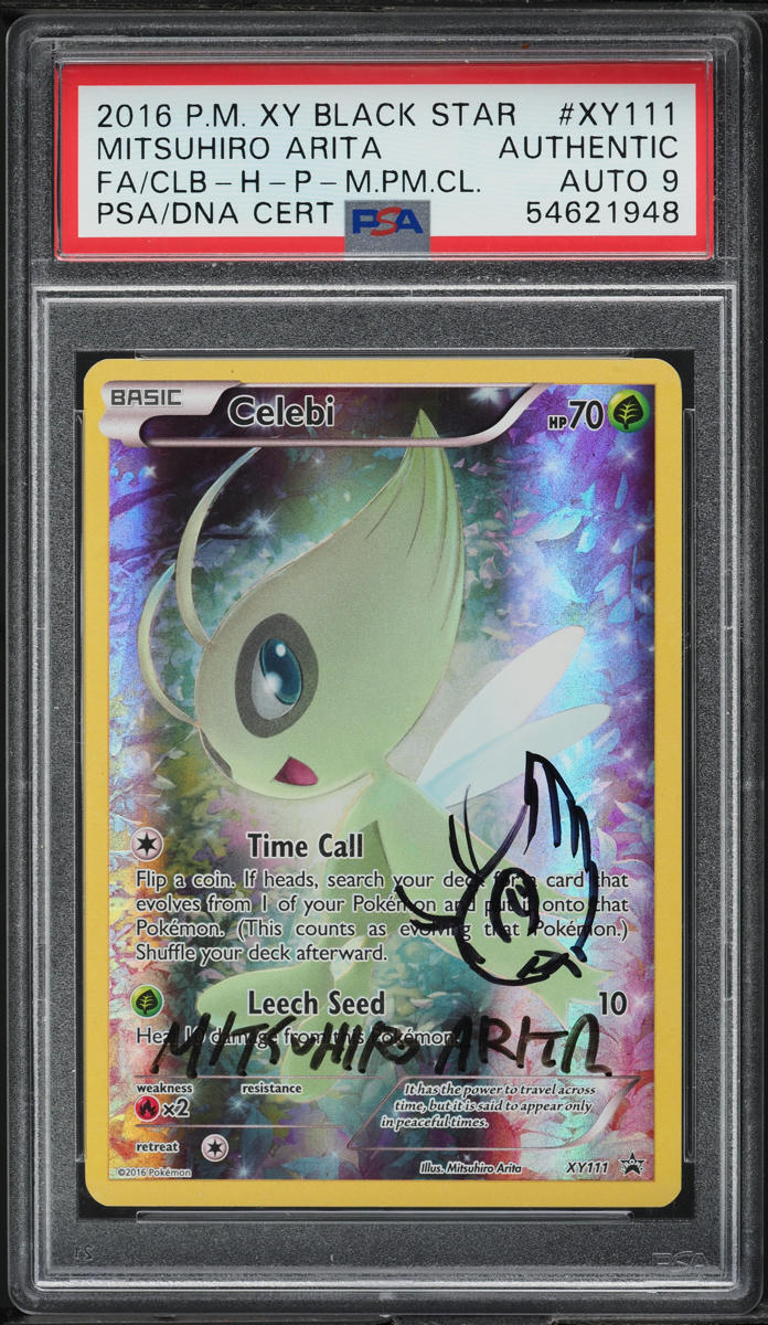 2016 Pokemon XY Black Star Promo FA Celebi Mitsuhiro Arita AUTO
