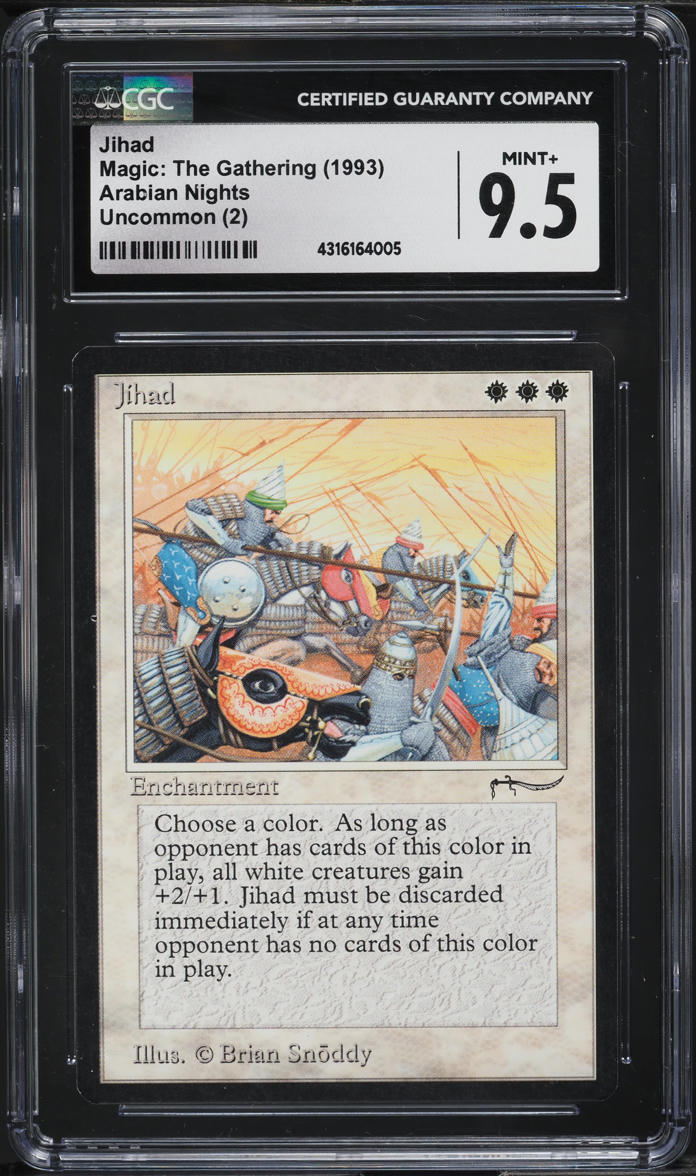 1993 Magic The Gathering MTG Arabian Nights Jihad CGC 9.5 MINT+ on