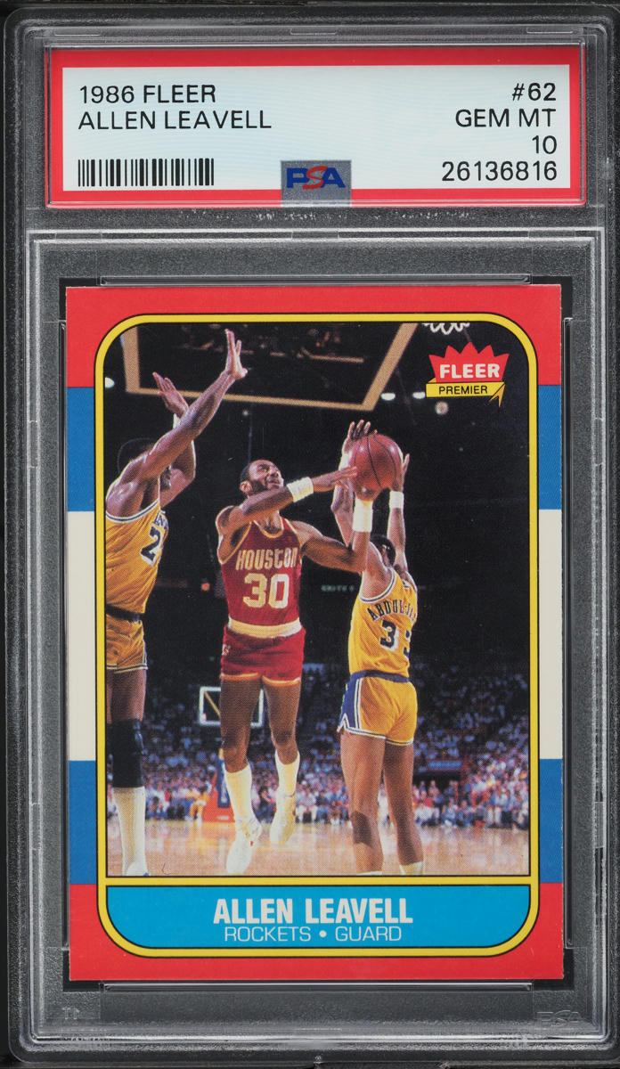 1986 Fleer Basketball Allen Leavell #62 PSA 10 GEM MINT
