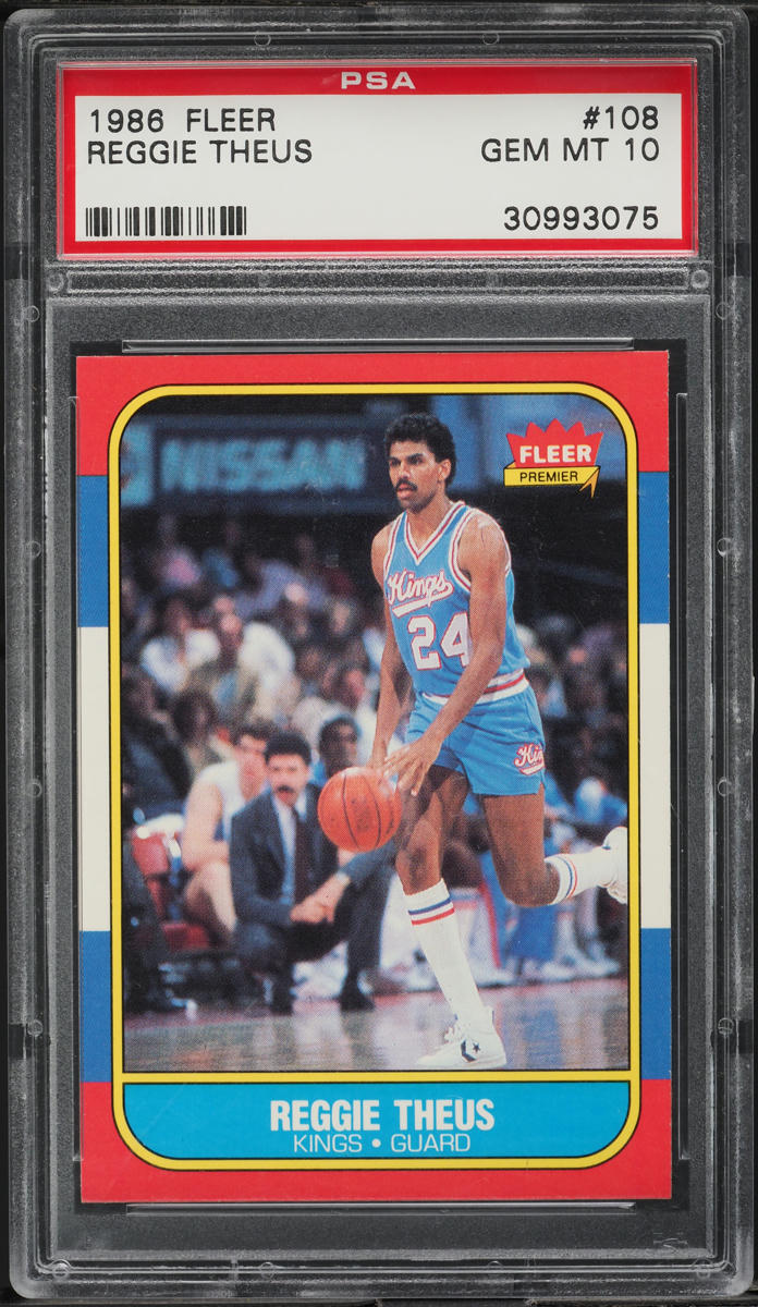 1986 Fleer Basketball Reggie Theus #108 PSA 10 GEM MINT