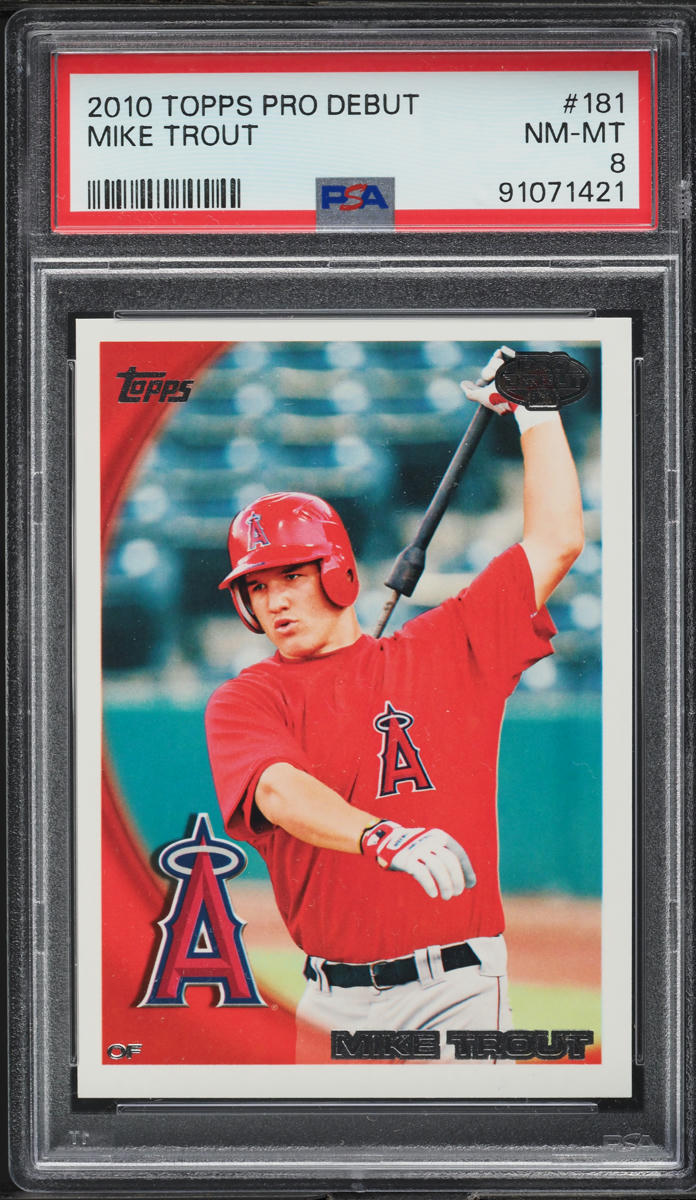 2010 Topps Pro Debut Mike Trout ROOKIE #181 PSA 8 NM-MT