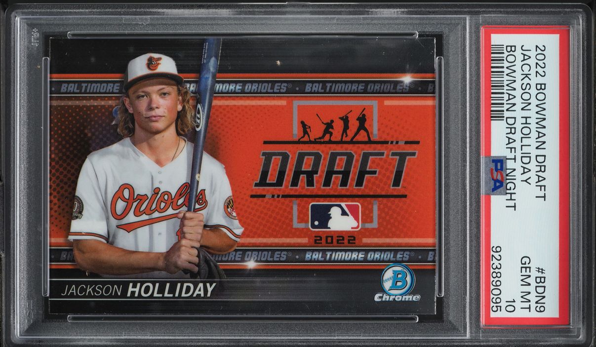 2022 Bowman Chrome Draft Night Jackson Holliday PROSPECT #BDN-9 PSA 10 GEM MINT
