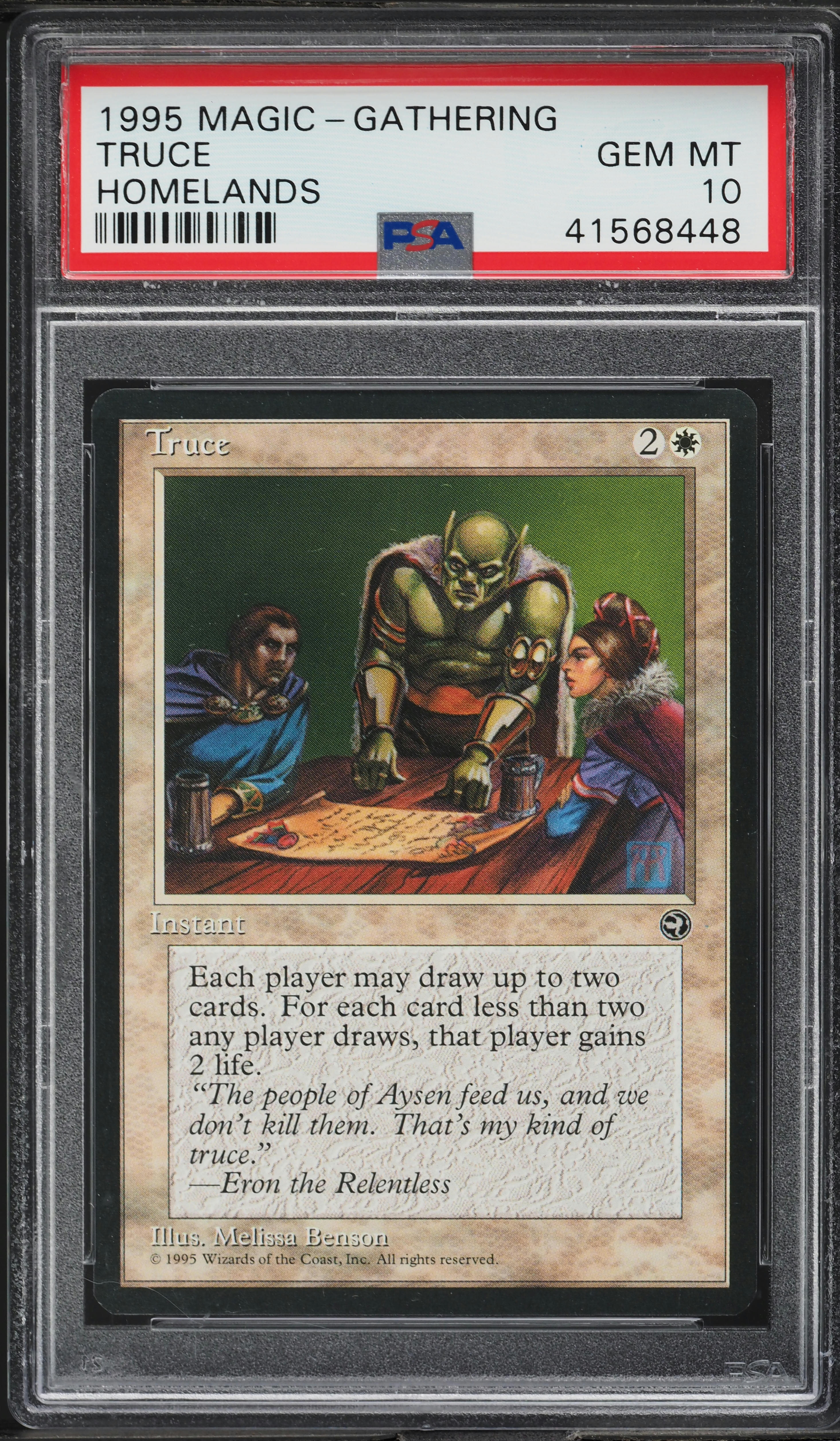 1995 Magic The Gathering MTG Homelands Truce PSA 10 GEM MINT on Fanatics  Collect