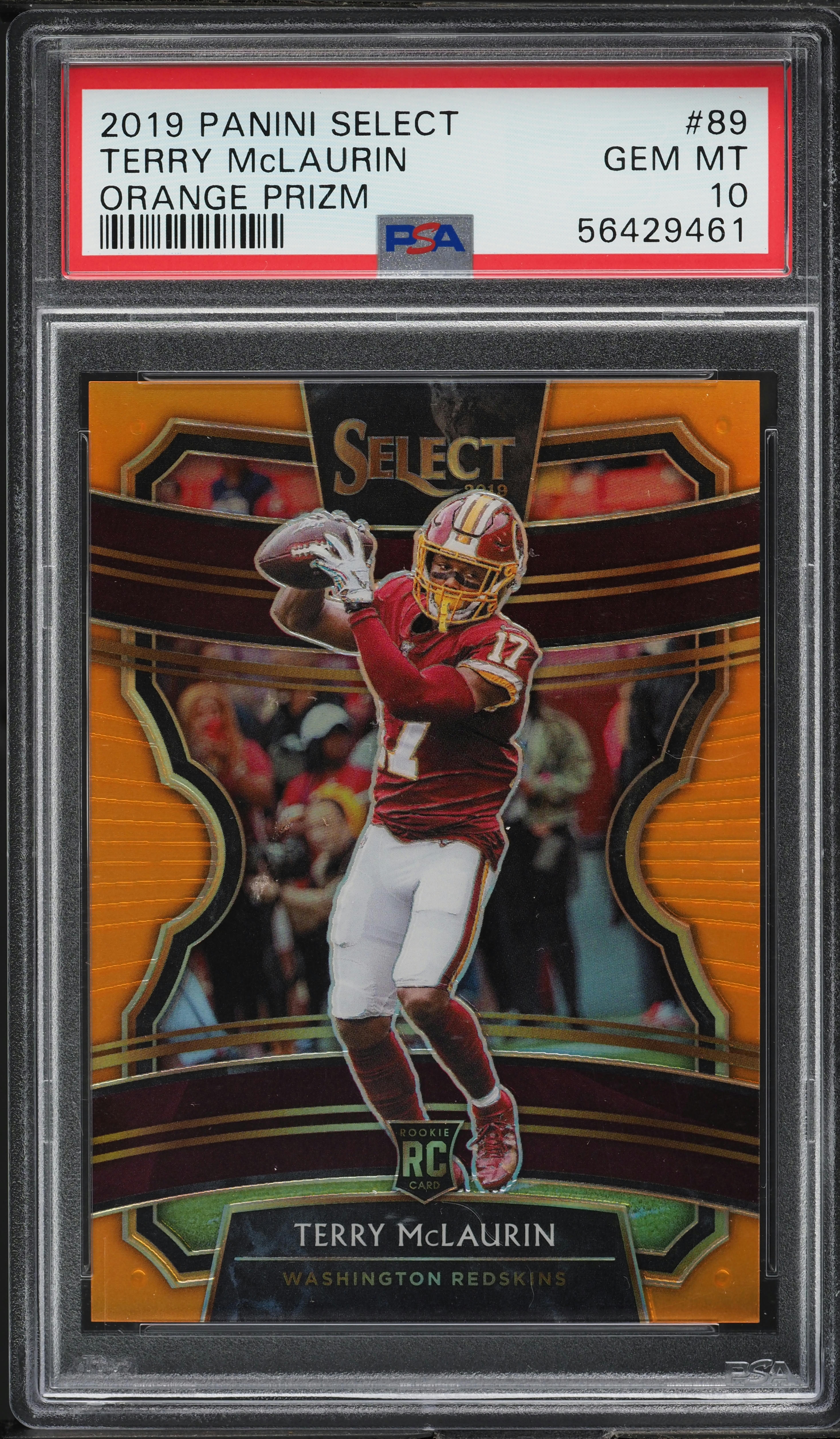 2019 Select Concourse Orange Prizm Terry McLaurin ROOKIE /49 #89