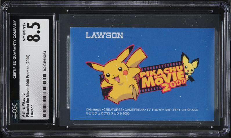 2000 Pokemon Japanese Pikachu The Movie Ash & Pikachu CGC 8.5 NM