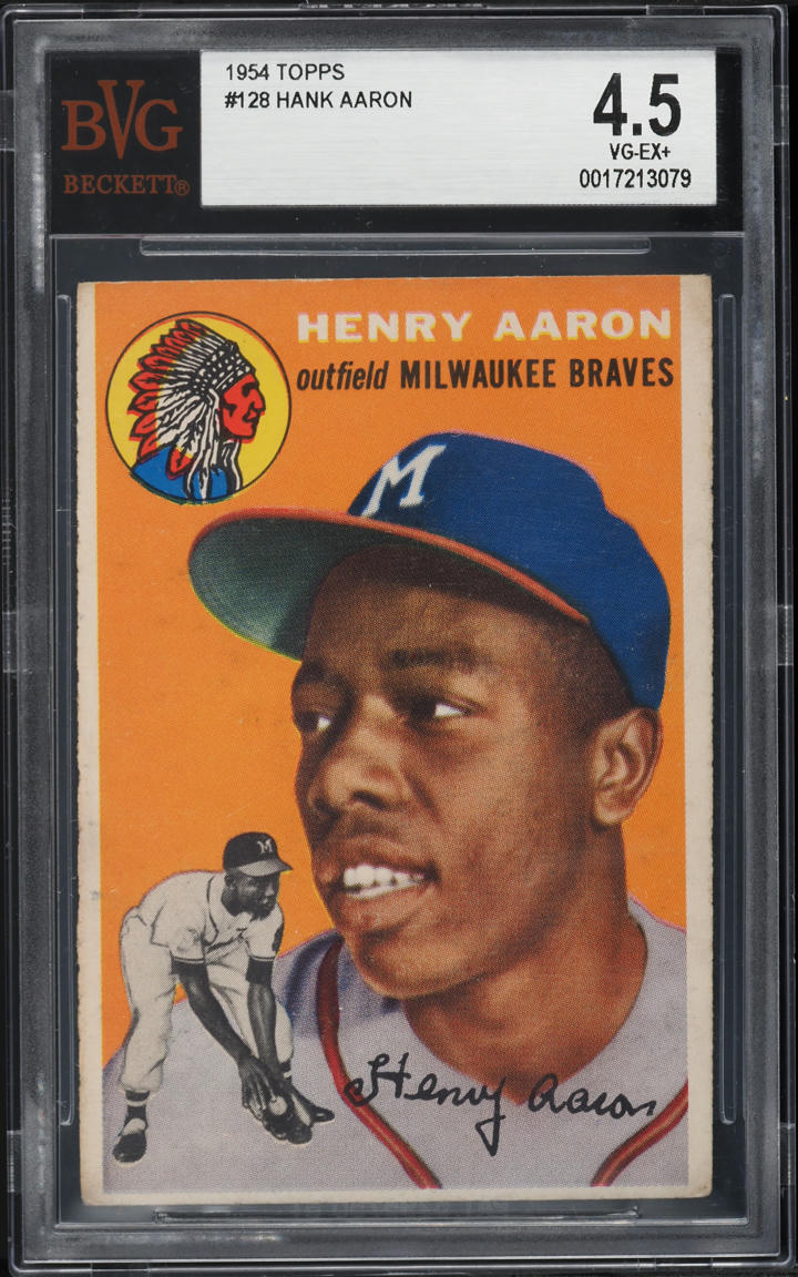 1954 Topps Hank Aaron ROOKIE #128 BVG 4.5 VGEX+