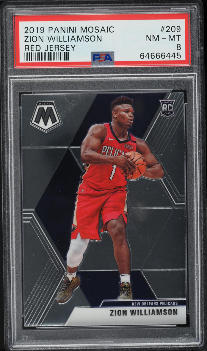 2019 Panini Mosaic Variation Zion Williamson ROOKIE #209 PSA 8 NM-MT