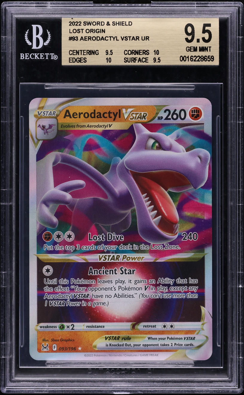 2022 Pokemon Sword & Shield Lost Origin Aerodactyl VSTAR #93 BGS 9.5 GEM MINT on Fanatics Collect 2022 Pokemon Sword & Shield Lost Origin Aerodactyl VSTAR #93 BGS 9.5 GEM MINT on Fanatics Collect