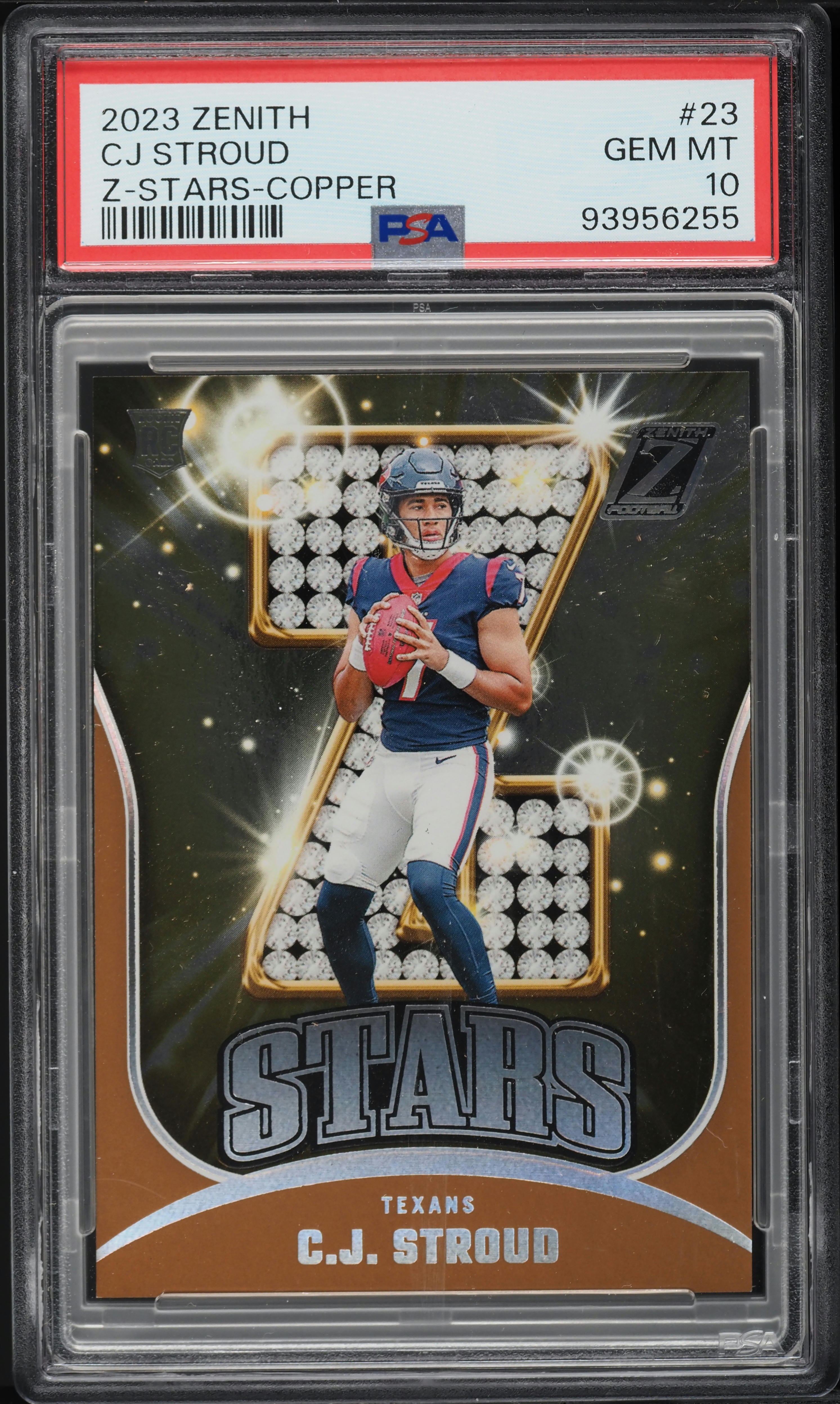 2023 Panini Zenith Football Copper C.J. Stroud #23 PSA 10