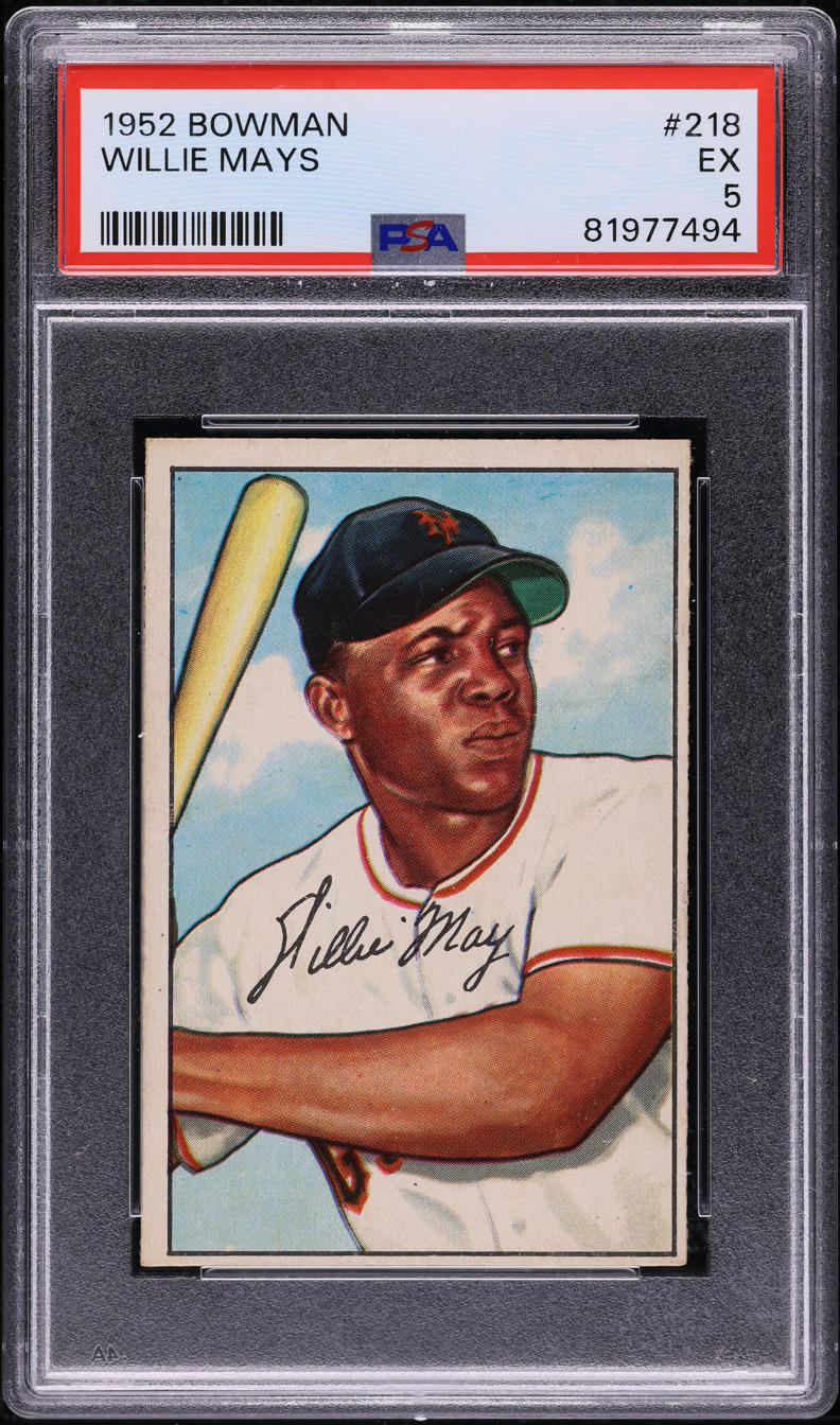 1952 Bowman Willie Mays #218 PSA 5 EX