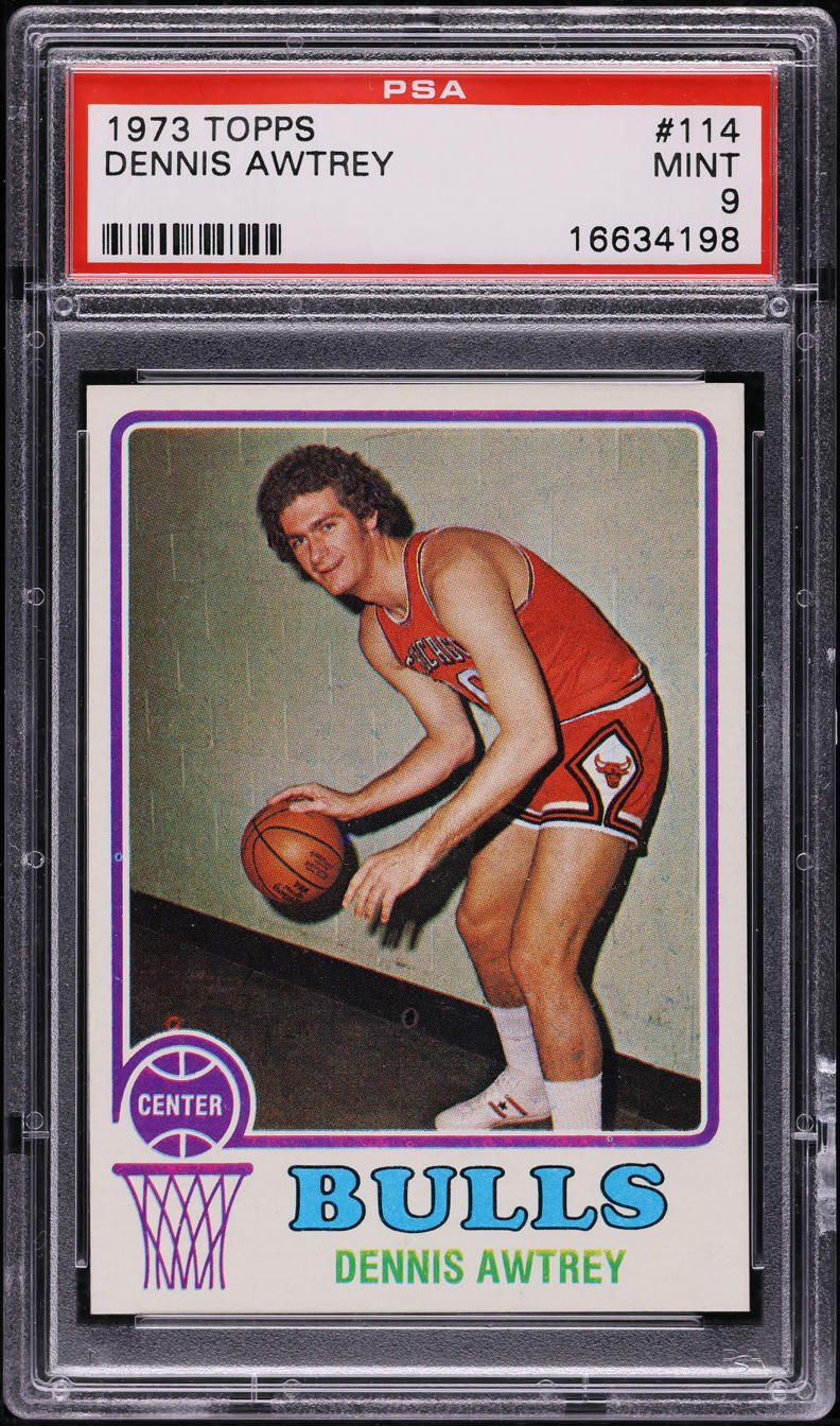 1973 Topps Basketball Dennis Awtrey #114 PSA 9 MINT