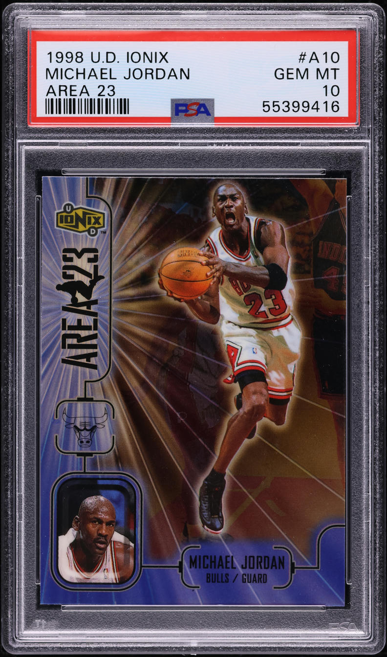 1998 Upper Deck Ionix Area 23 Michael Jordan #A10 PSA 10 GEM MINT