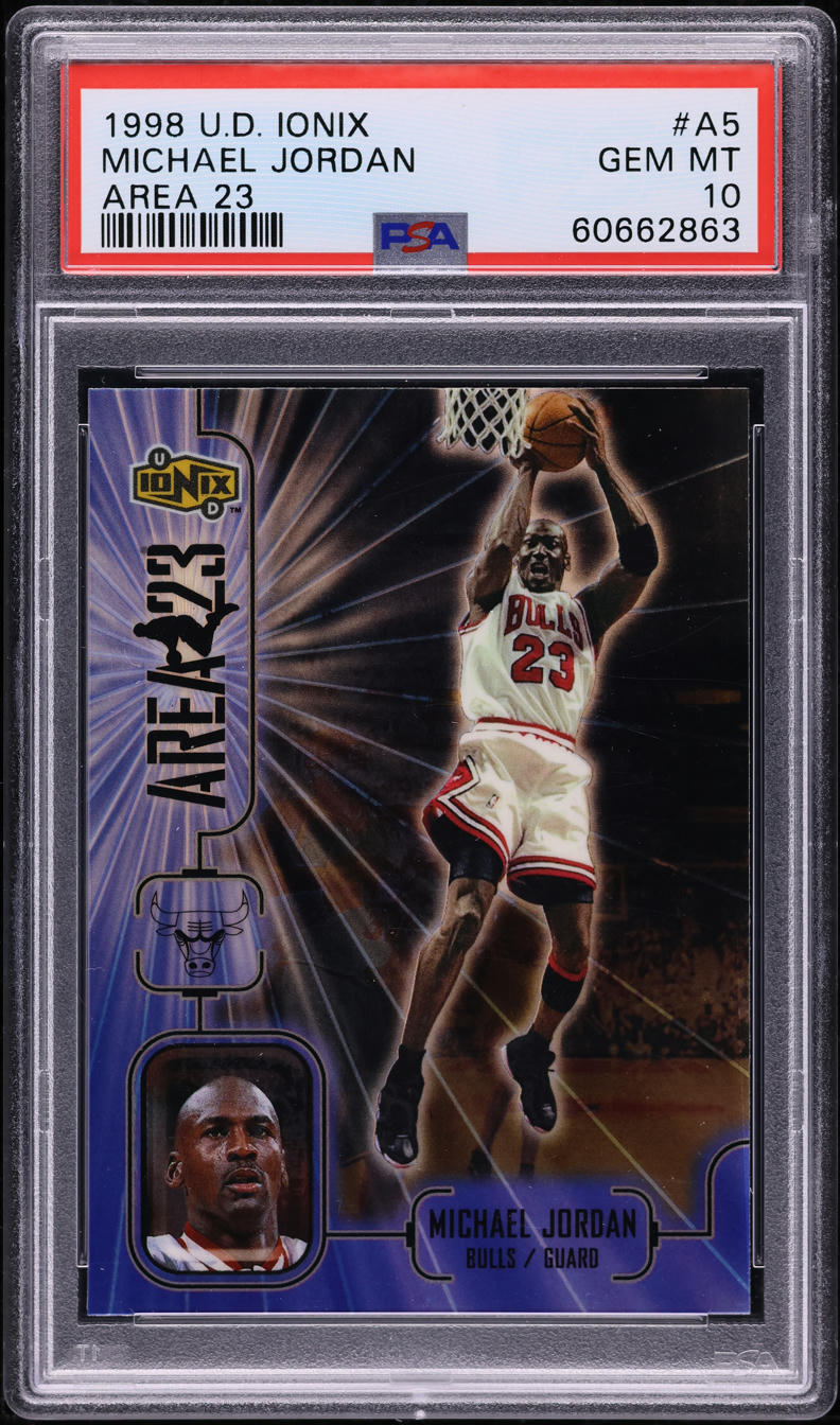 1998 Upper Deck Ionix Area 23 Michael Jordan #A5 PSA 10 GEM MINT