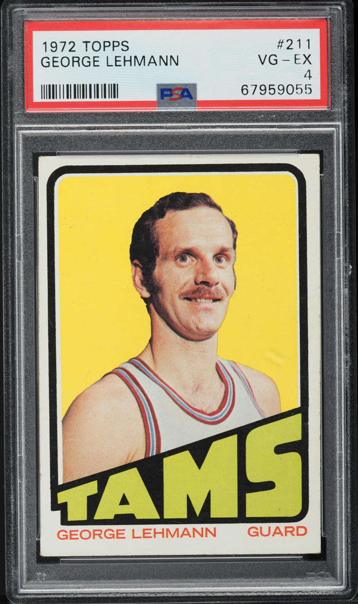 1972 Topps Basketball George Lehmann #211 PSA 4 VGEX