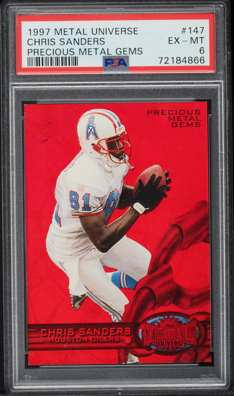 1997 Metal Universe Precious Metal Gems PMG Green Barry Sanders