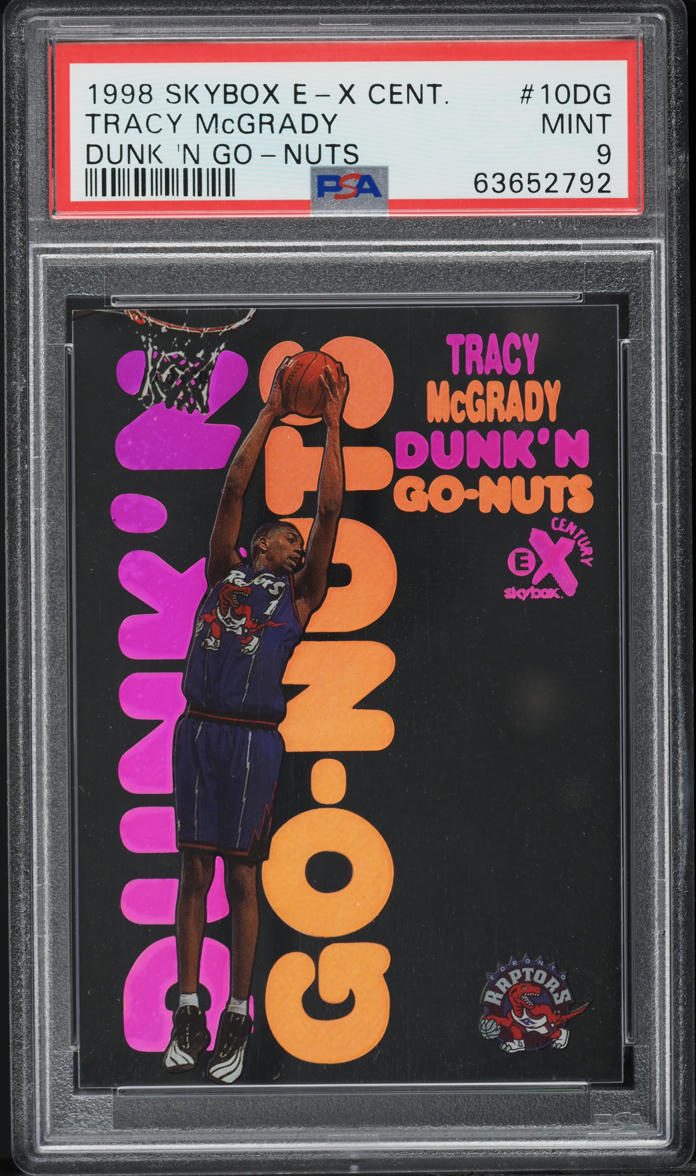 1998 Skybox E-X Century Dunk 'N Go-Nuts Tracy McGrady #10DG PSA 9