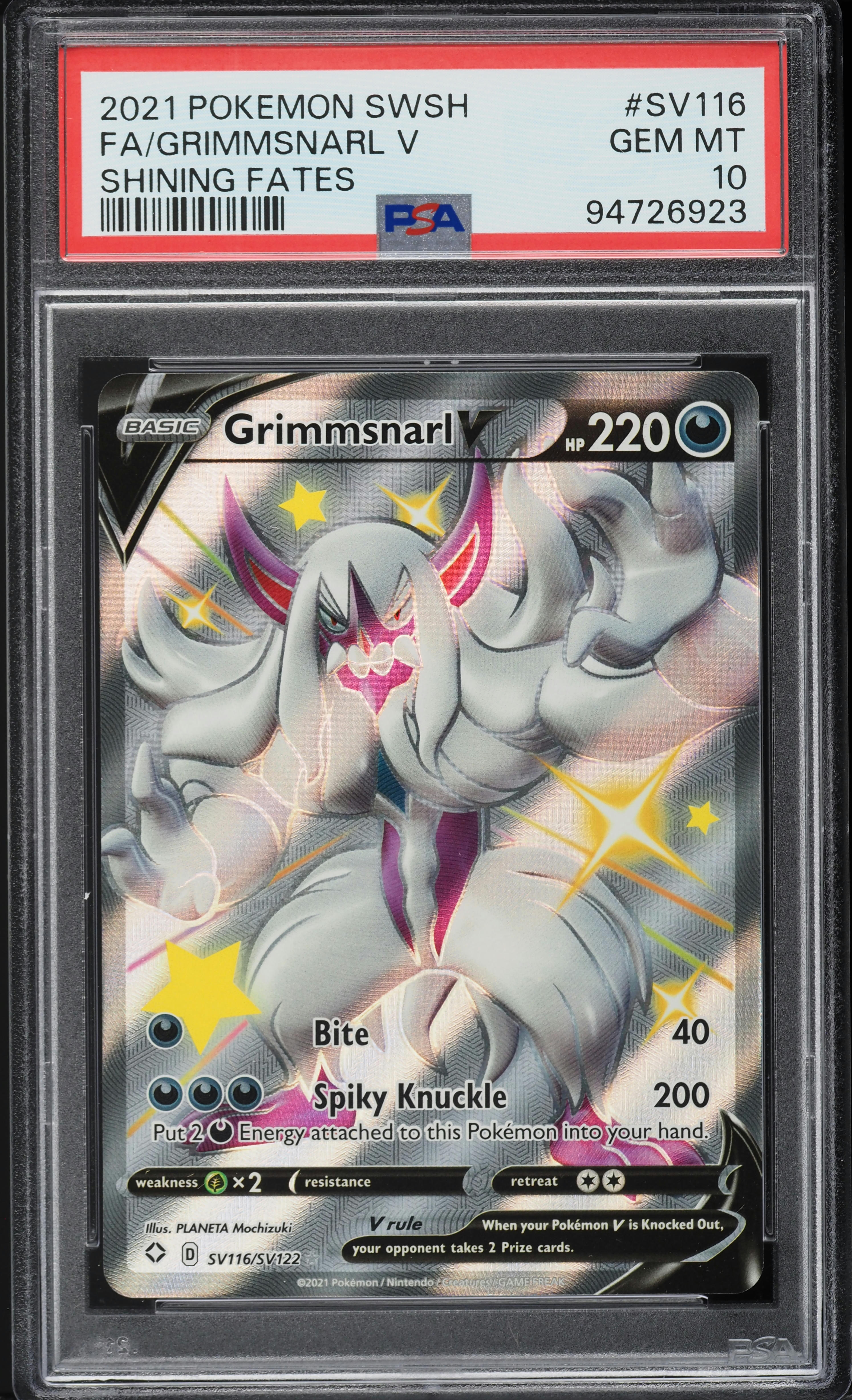 shiny grimmsnarl pokemon card 2021 SWSH Shining Fates V #SV116 PSA 10 GEM MINT on Fanatics Collect You cant add more than 100 damage in this way. Pokemon Darkness Ablaze Ultra Rare
