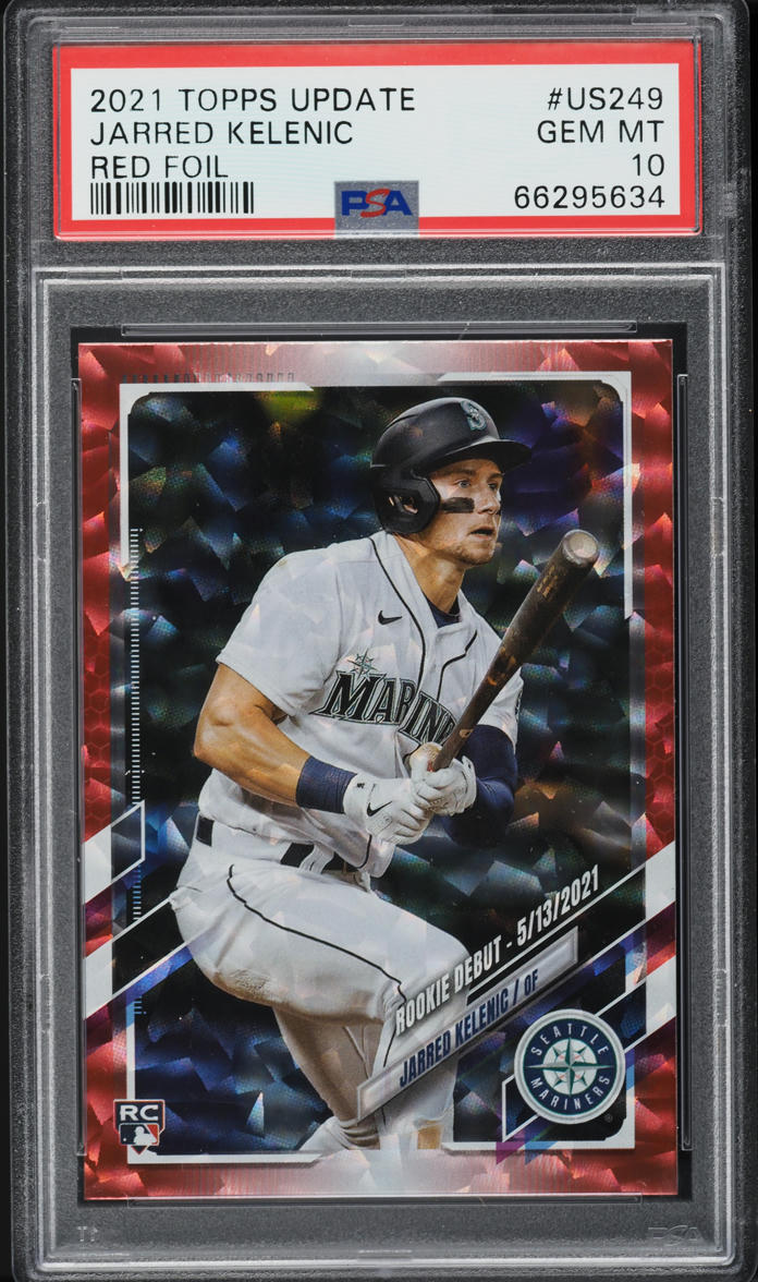 2021 Topps Update Red Foil Jarred Kelenic ROOKIE /199 #US249 PSA 10 GEM MINT
