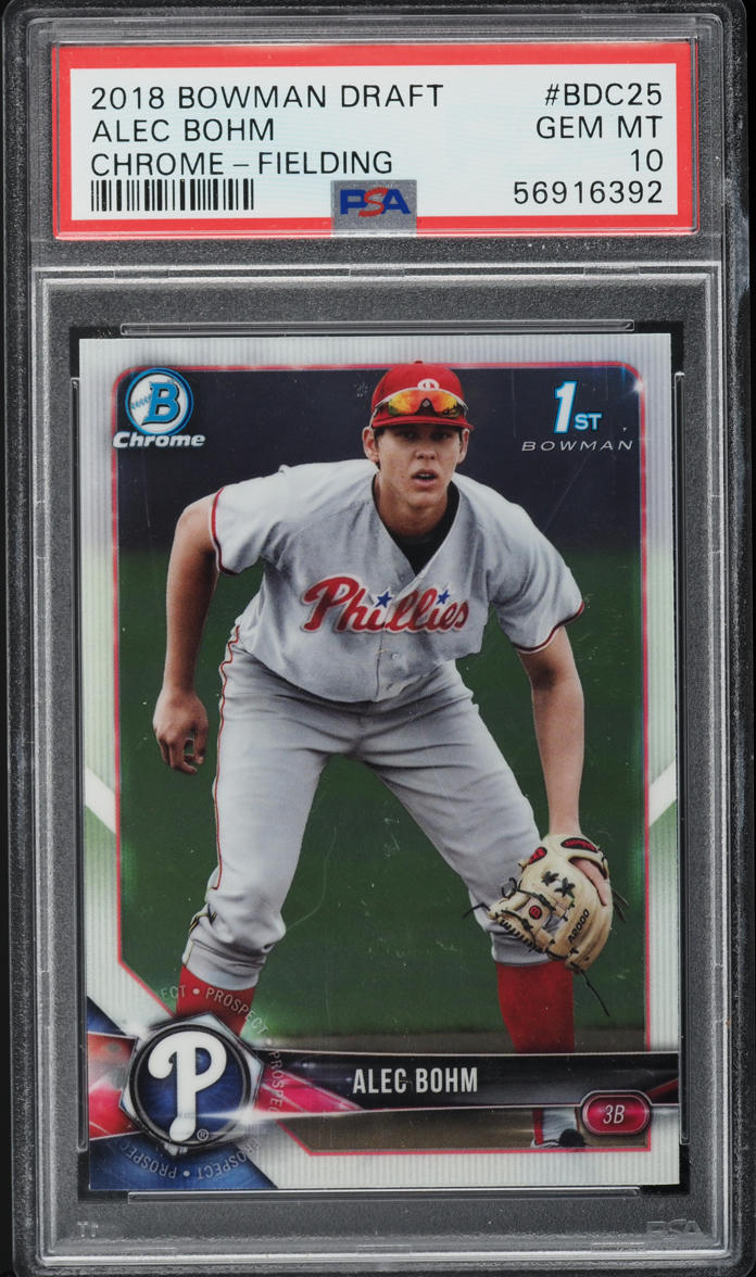 2018 Bowman Chrome Draft Alec Bohm PROSPECT #BDC-25 PSA 10 GEM