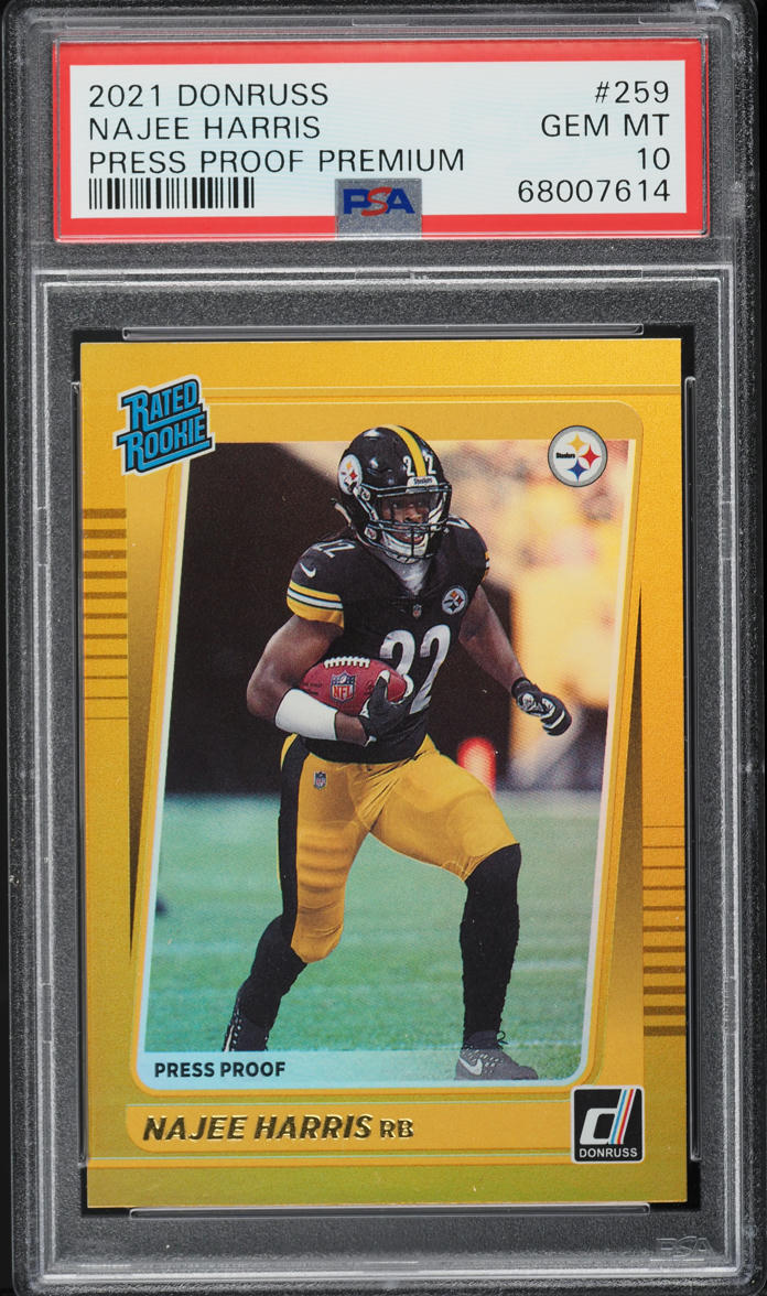2021 Donruss Press Proof Premium Najee Harris ROOKIE #259 PSA 10 GEM MINT
