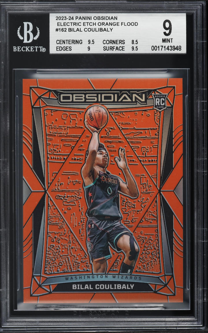 2023 Panini Obsidian E/E Orange Flood Bilal Coulibaly ROOKIE /99 #162 BGS 9 MINT