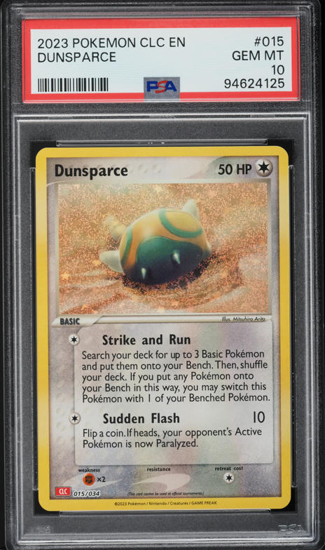 2023 Pokemon TCG Classic Collection Dunsparce #15 PSA 10 GEM MINT on  Fanatics Collect