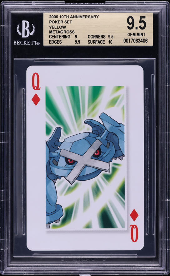 2006 Pokemon 10th Anniversary Poker Set Yellow Metagross #NNO BGS