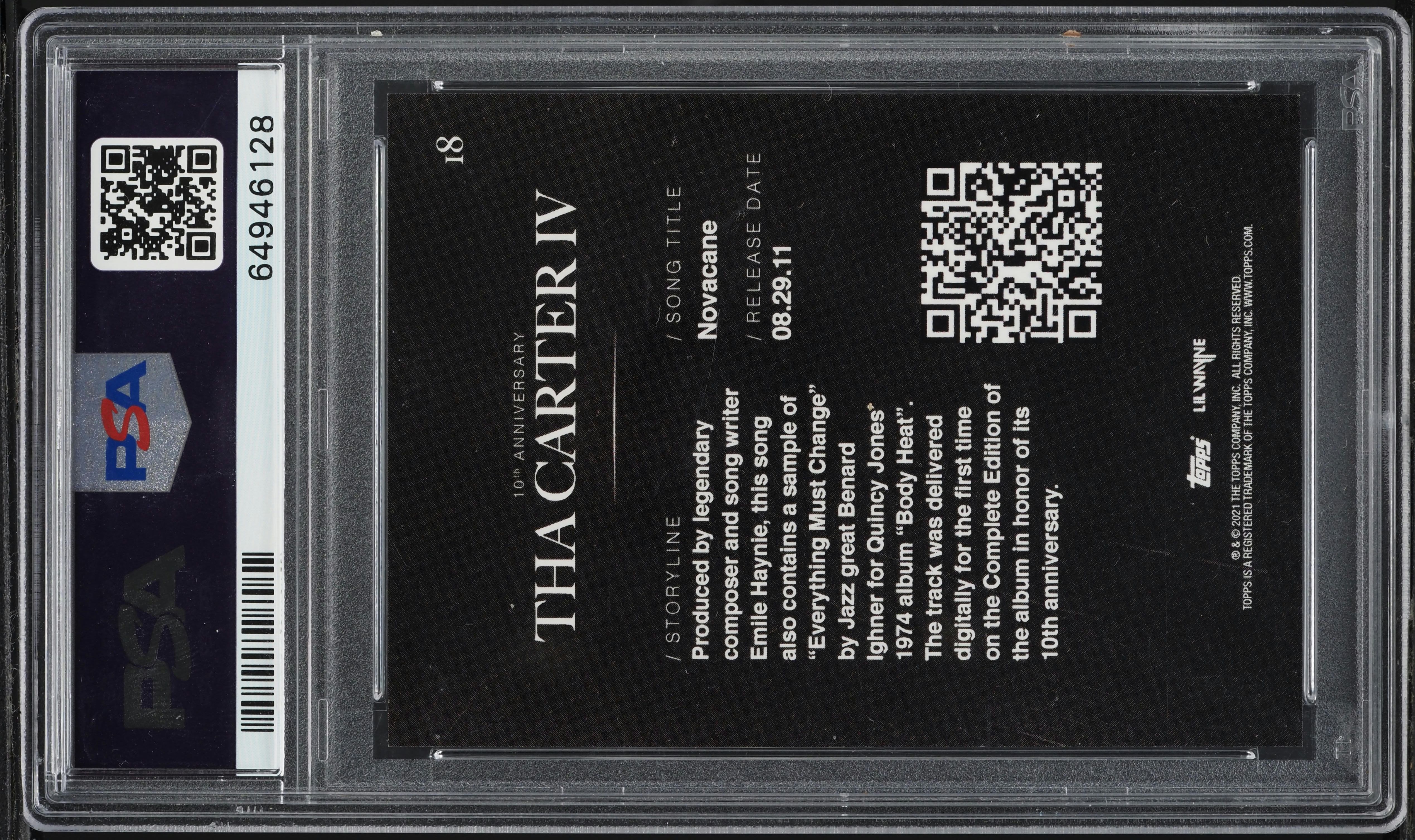 2021 Topps X Lil Wayne Tha Carter IV 10th Anniversary Blue