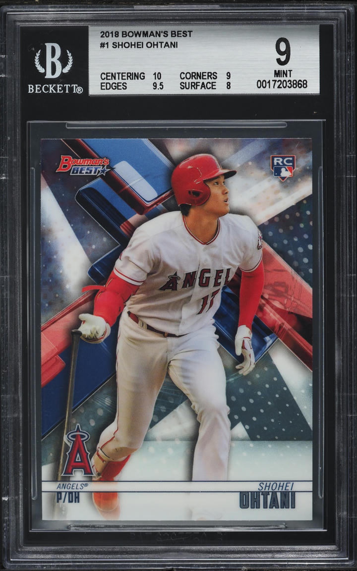 2018 Bowman's Best Shohei Ohtani ROOKIE #1 BGS 9 MINT