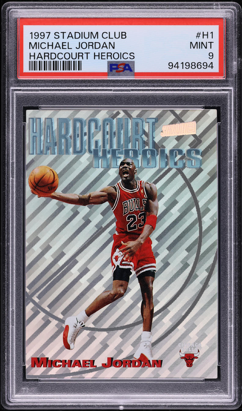1997 Stadium Club Hardcourt Heroics Michael Jordan #H1 PSA 9 MINT