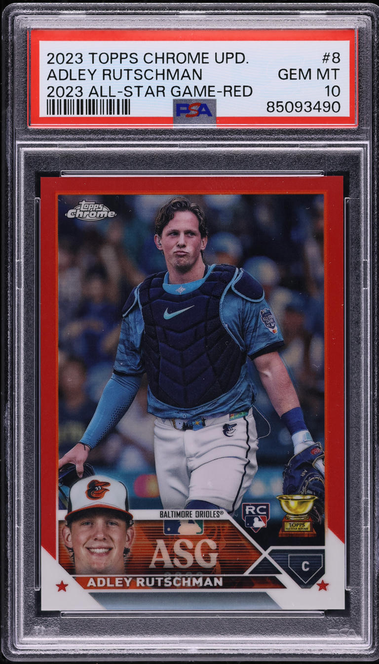 2023 Topps Chrome Update All-Star Game Red Adley Rutschman ROOKIE /5 #8 PSA 10