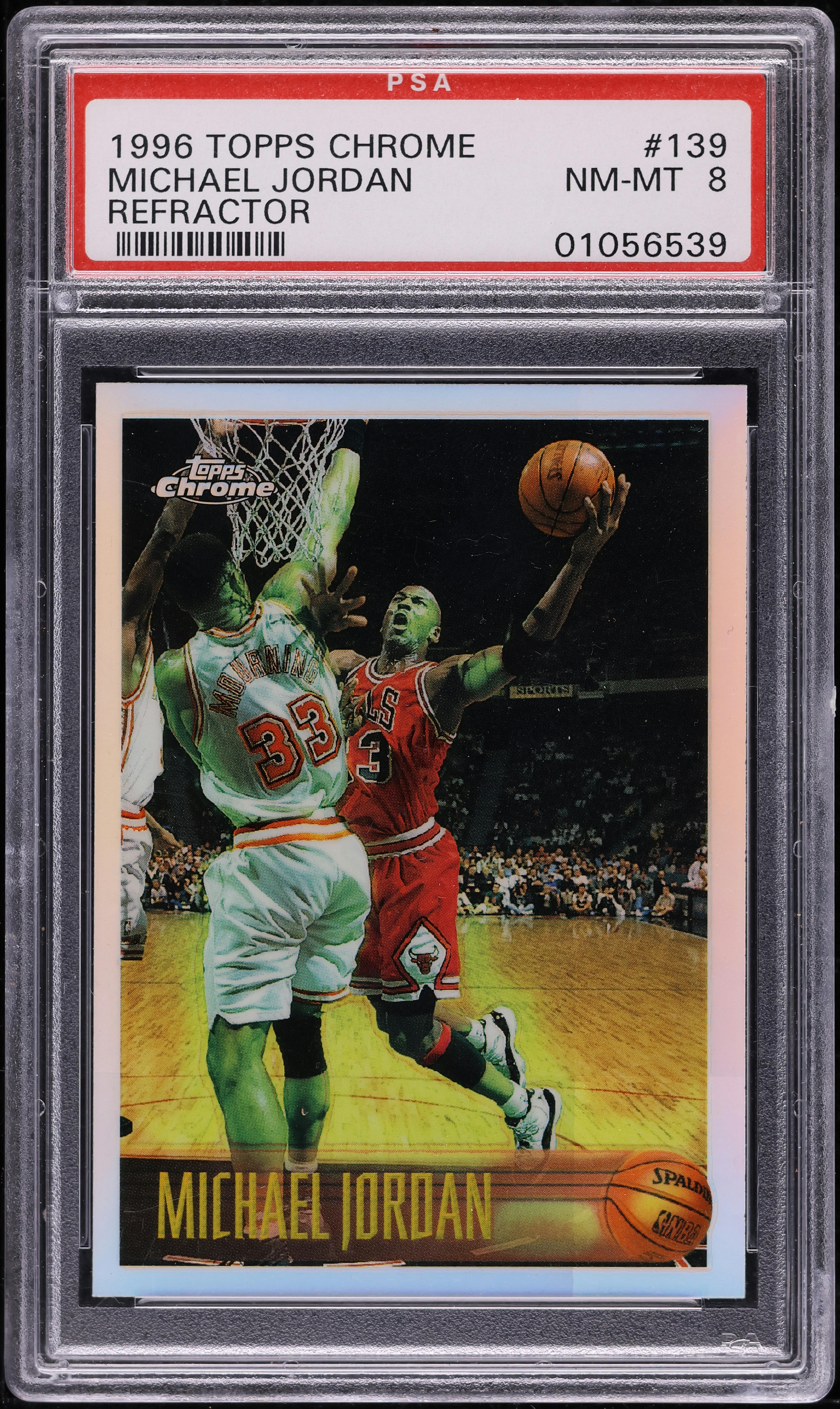1996 Topps Chrome Refractor Michael Jordan #139 PSA 8 NM-MT on