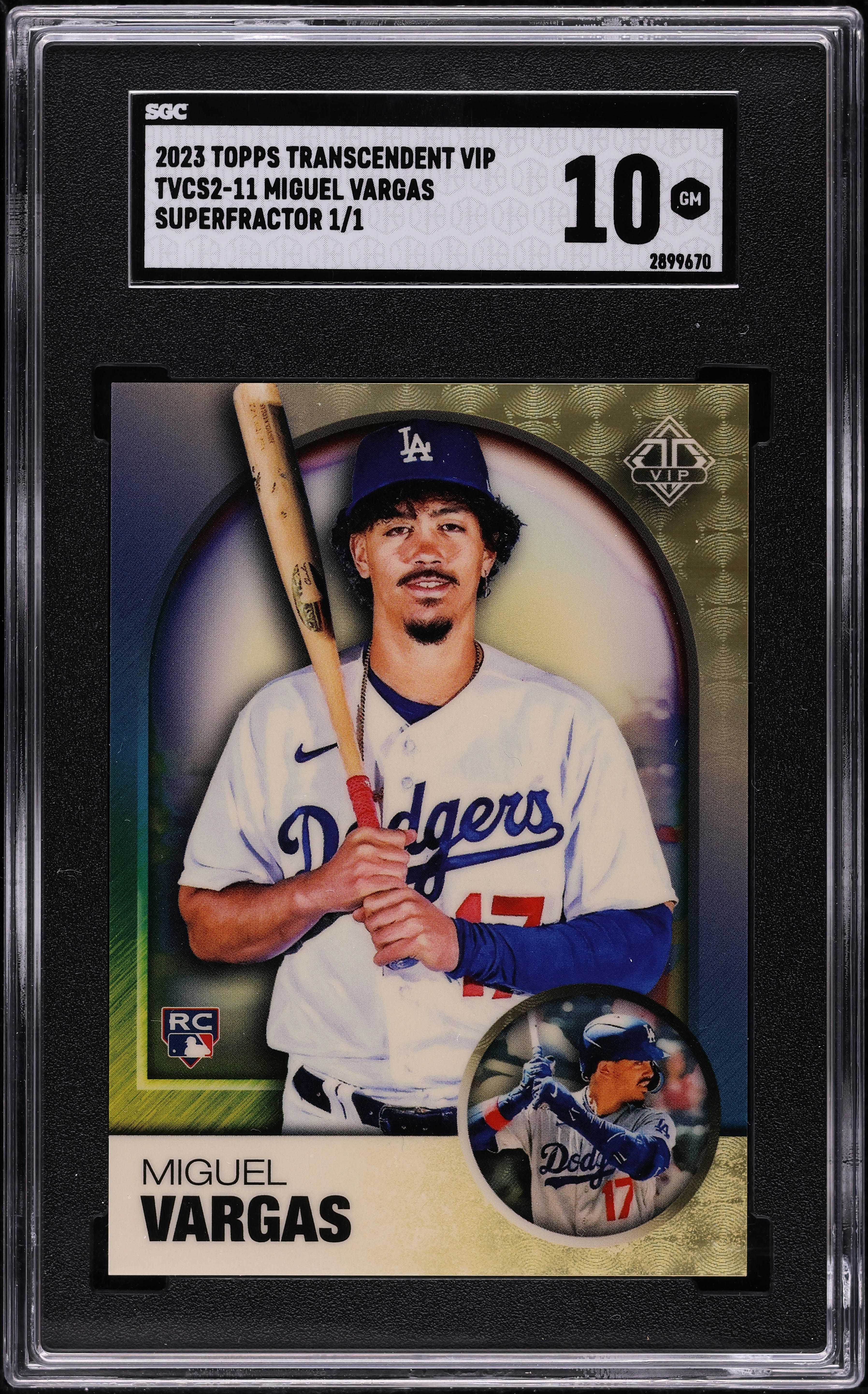 2023 Topps Transcendent VIP Superfractor Miguel Vargas ROOKIE 1/1