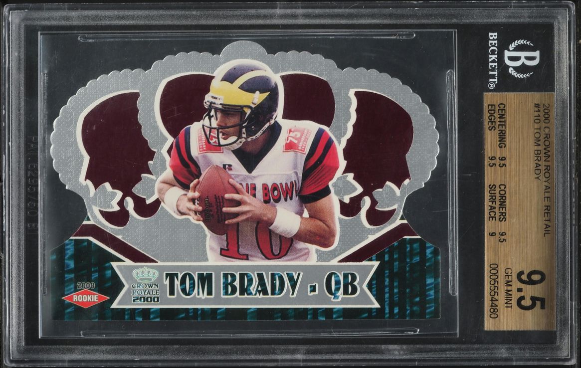 2000 Pacific Crown Royale Retail Die-Cut Tom Brady ROOKIE #110 BGS 9.5 GEM MINT