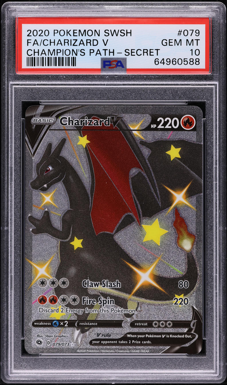 2020 Pokemon SWSH Champion's Path Shiny Charizard V #79 PSA 10 GEM MINT
