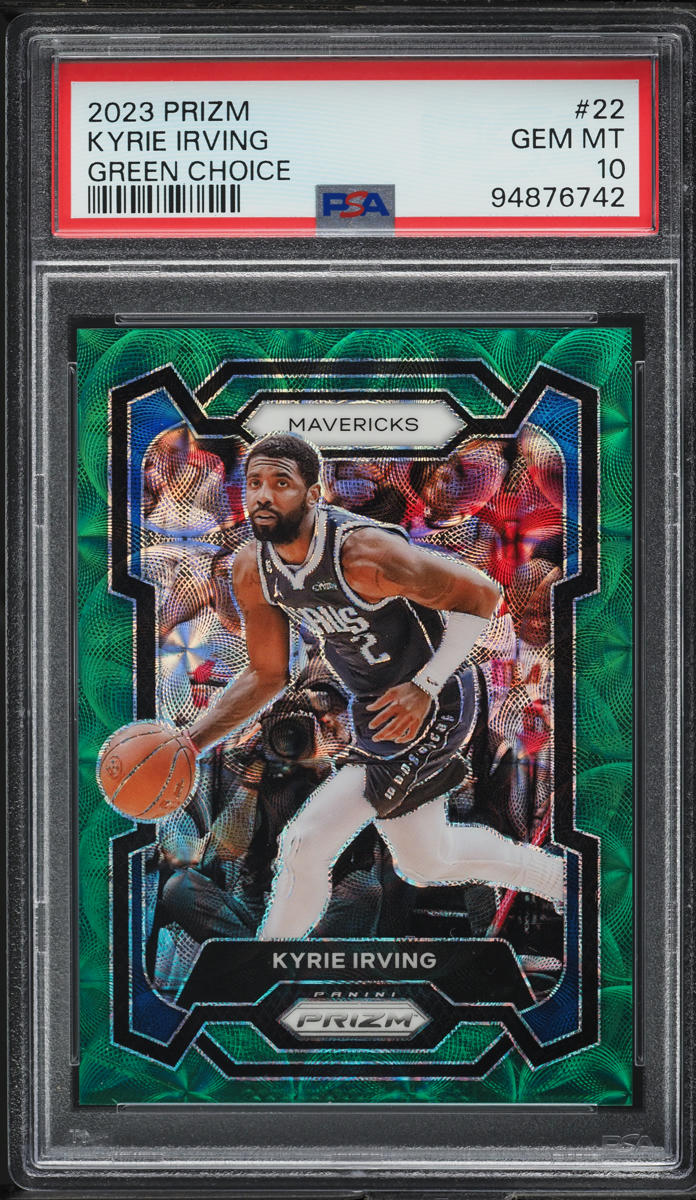 2023 Panini Prizm Green Choice Kyrie Irving 8/8 #22 PSA 10 GEM MINT
