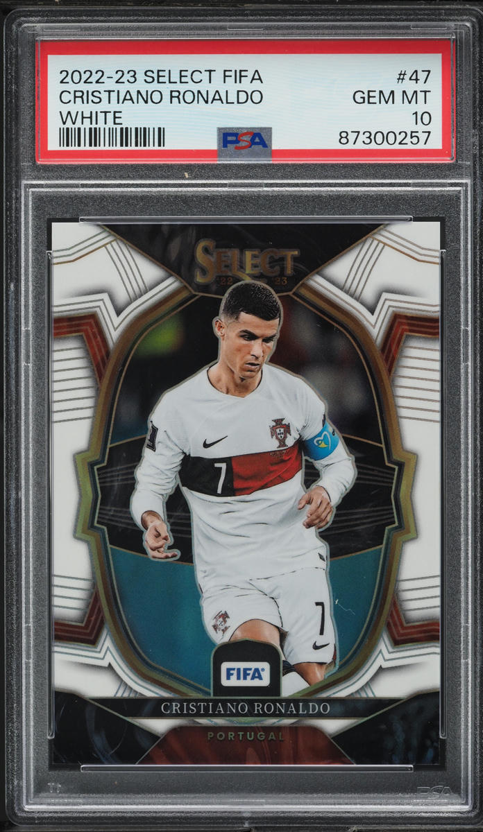 2022 Select Terrace FIFA White Cristiano Ronaldo /20 #47 PSA 10