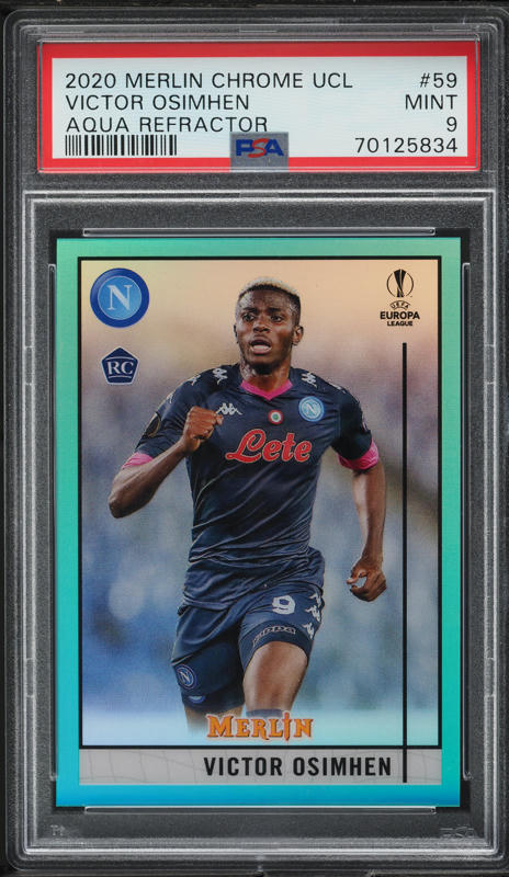 2020 Topps Merlin Chrome UEFA Atomic Refractor Victor Osimhen