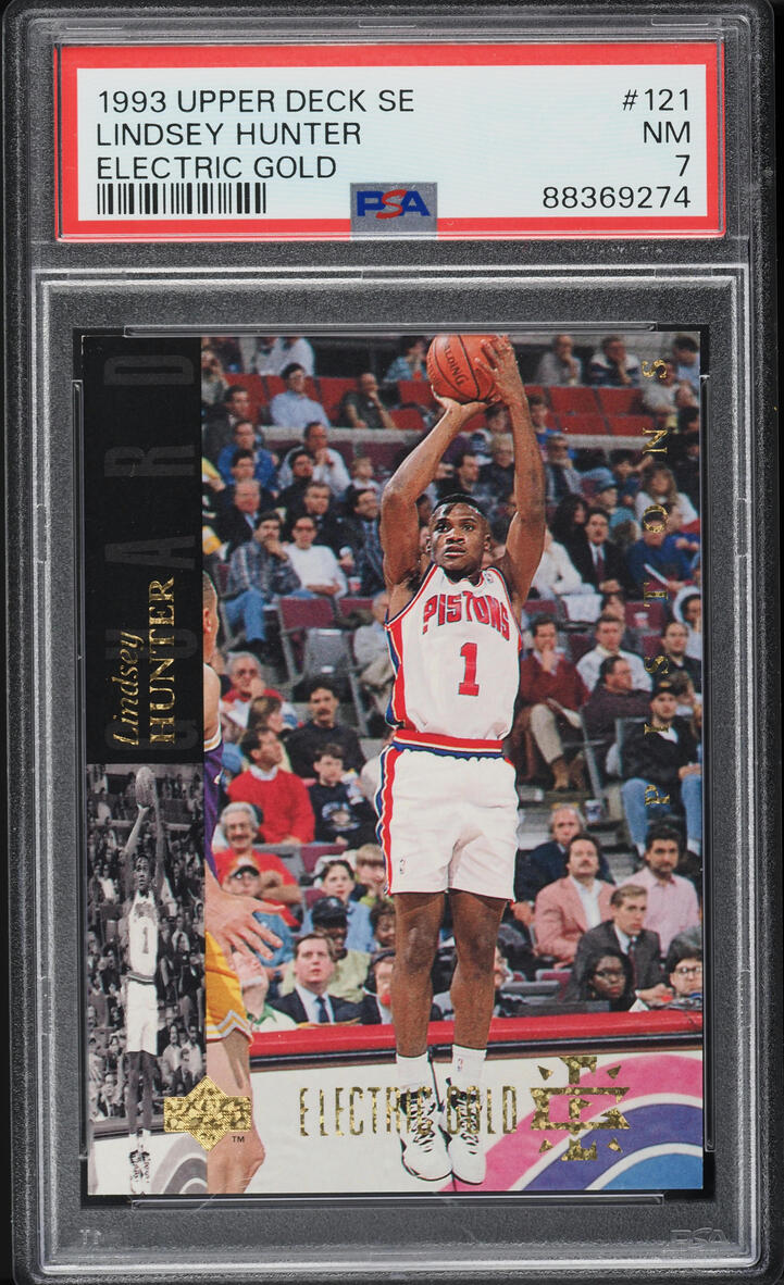 1993 Upper Deck SE Electric Gold Lindsey Hunter #121 PSA 7 NRMT