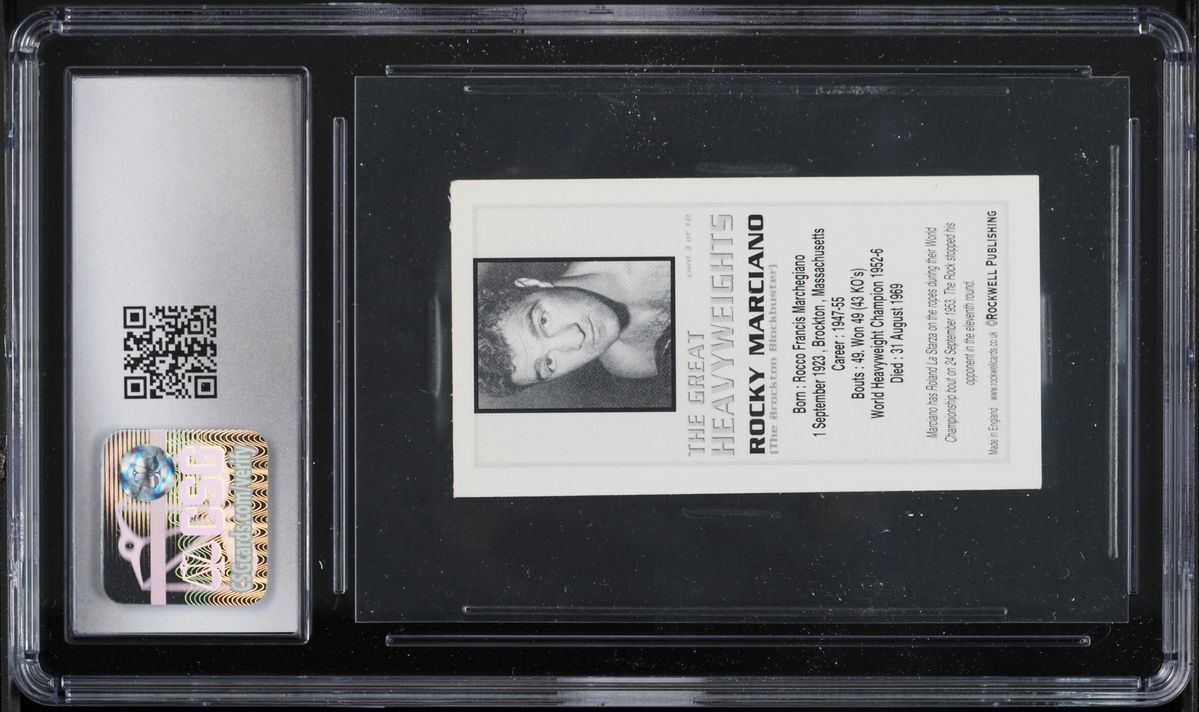 2002 Rockwell Great Heavyweights Mini Rocky Marciano #3 CSG 9 MINT