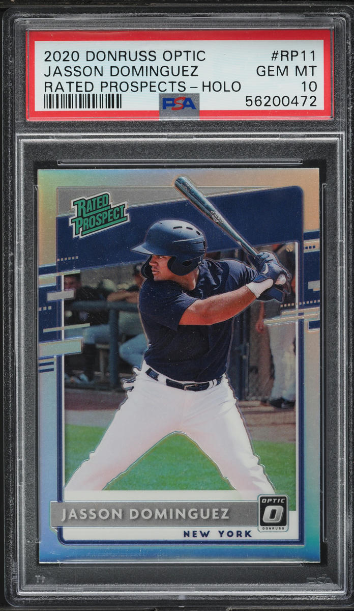 2020 Donruss Optic Rated Prospects Holo Jasson Dominguez ROOKIE #RP-11 PSA 10