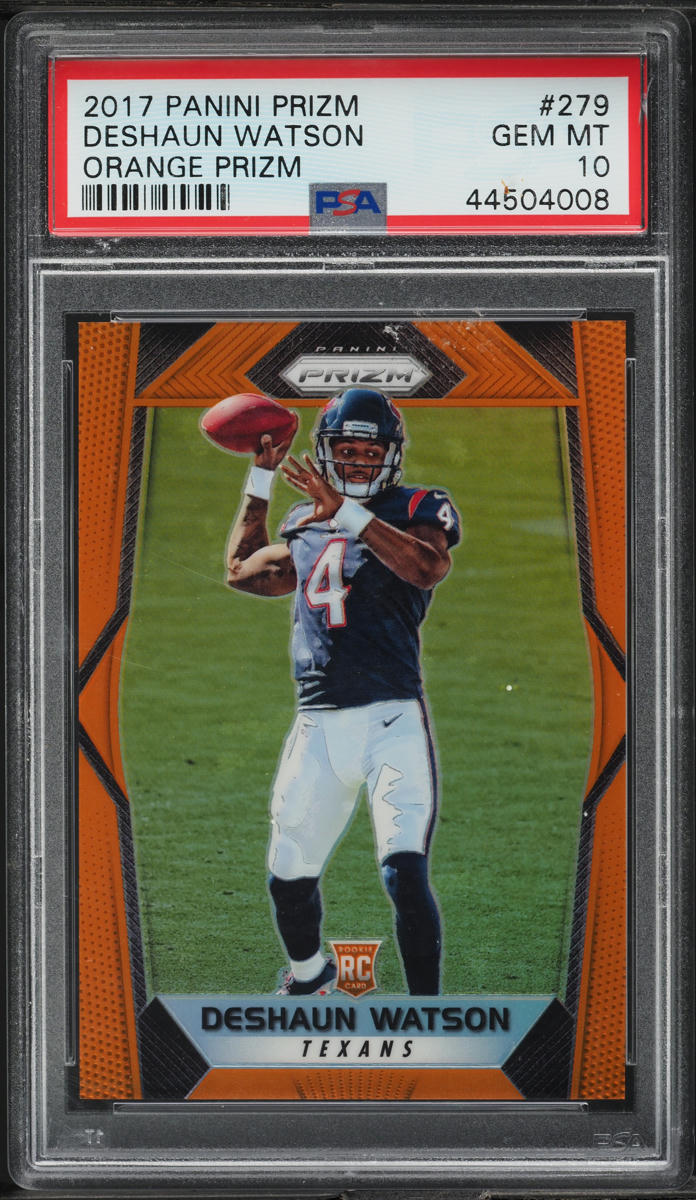 2017 Panini Prizm Orange Prizms Deshaun Watson ROOKIE /275 #279 PSA 10 GEM MINT
