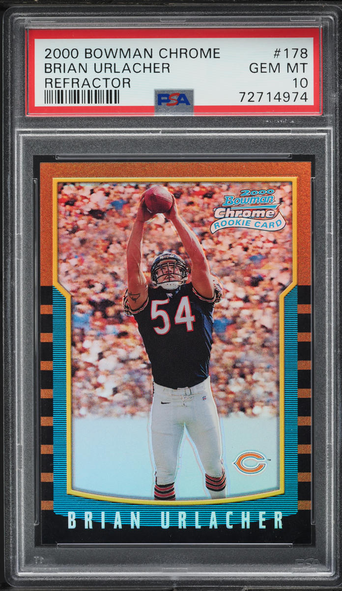 2000 Bowman Chrome Refractor Brian Urlacher ROOKIE #178 PSA 10 GEM MINT