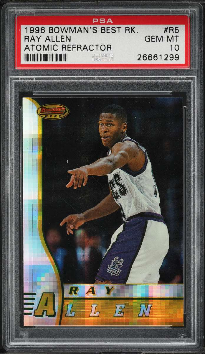 1996 Bowman's Best Atomic Refractor Ray Allen ROOKIE #R5 PSA 10 GEM MINT