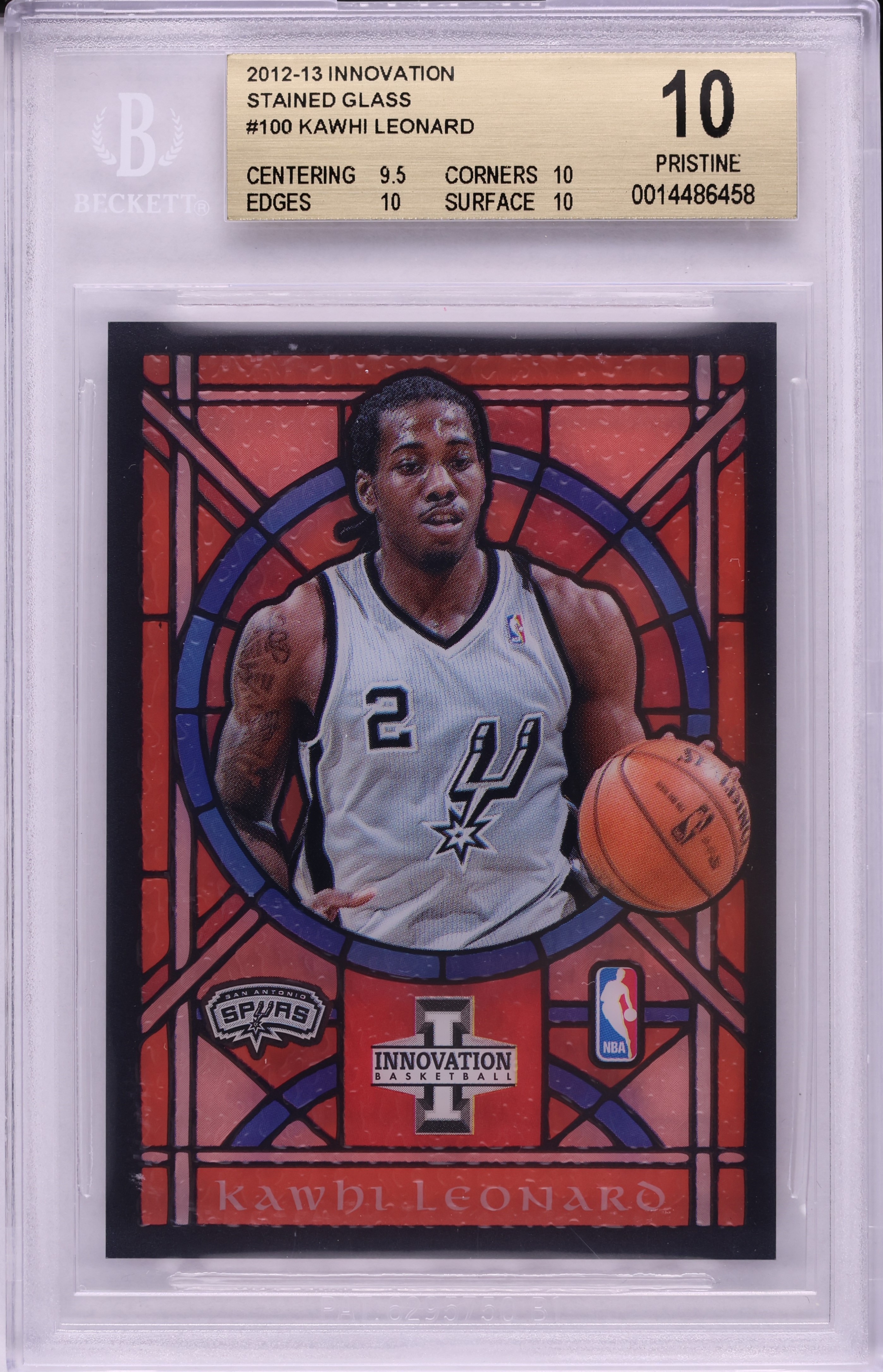 2012 Panini Innovation Stained Glass Kawhi Leonard ROOKIE #100 BGS