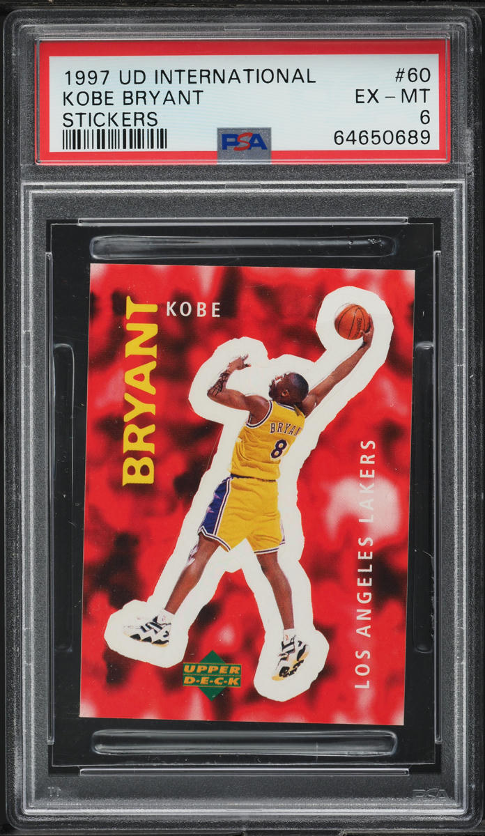 1997 Upper Deck International Stickers Kobe Bryant #60 PSA 6 EXMT