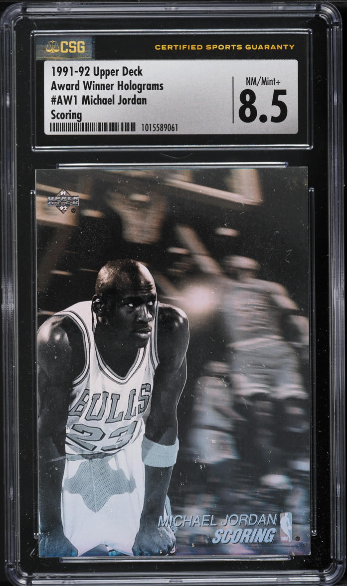 1991 Upper Deck Award Winner Holograms Michael Jordan #AW1 CSG 8.5 NM-MT+