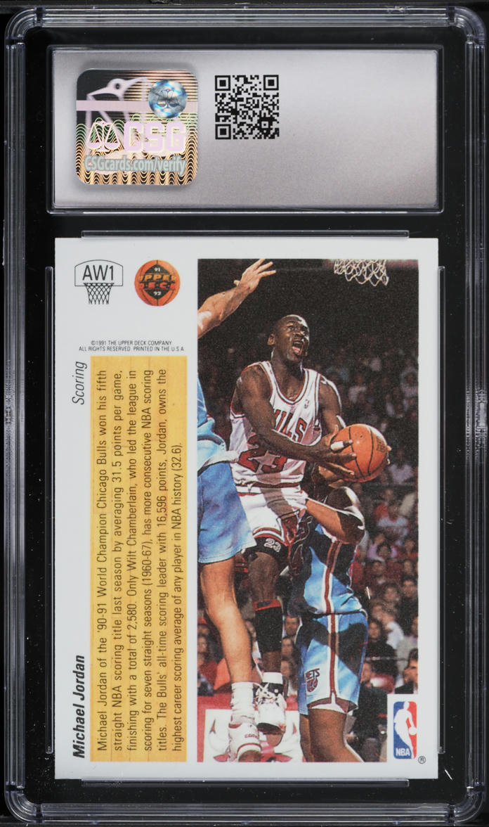 1991 Upper Deck Award Winner Holograms Michael Jordan #AW1 CSG 8.5 NM-MT+