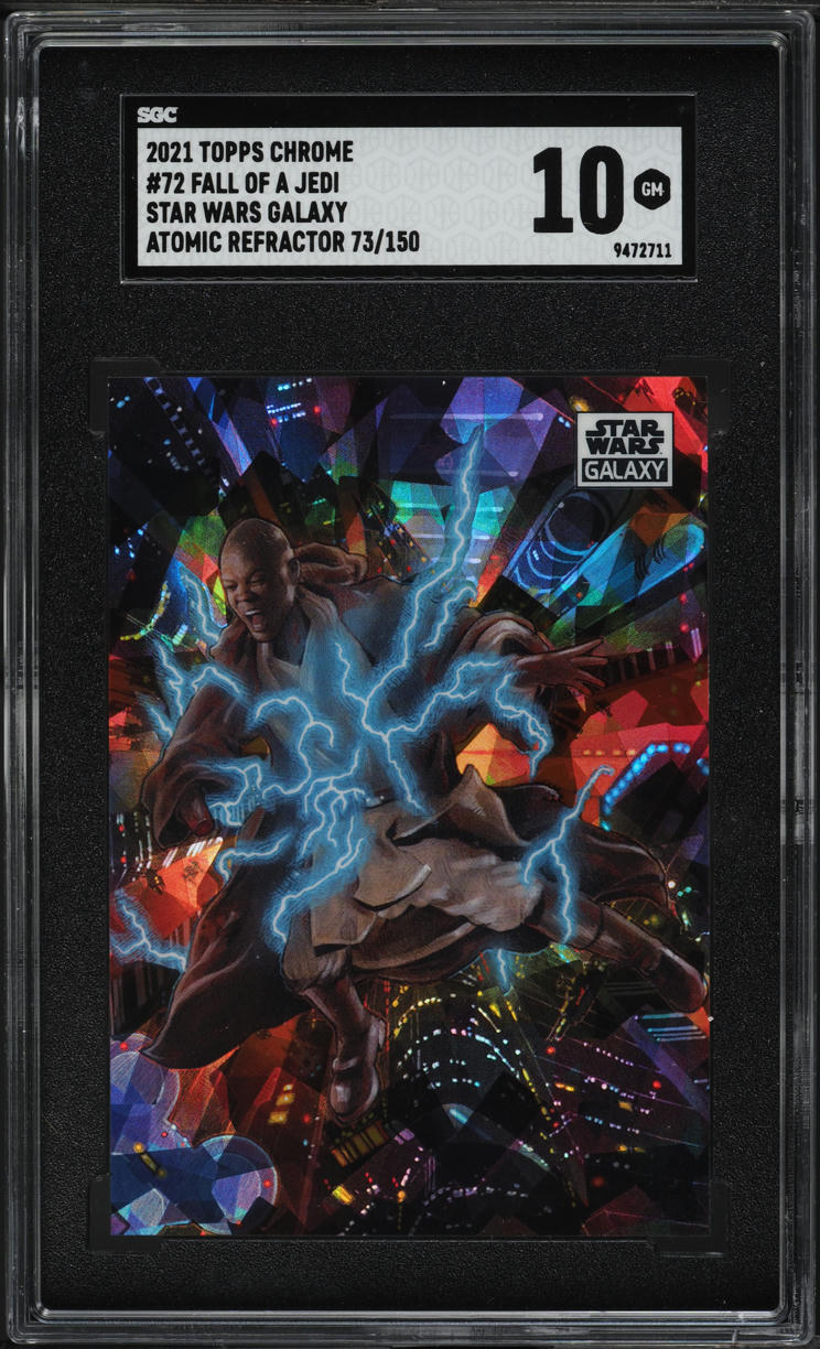 2021 Topps Chrome Star Wars Galaxy Atomic Refractor Fall Of A Jedi