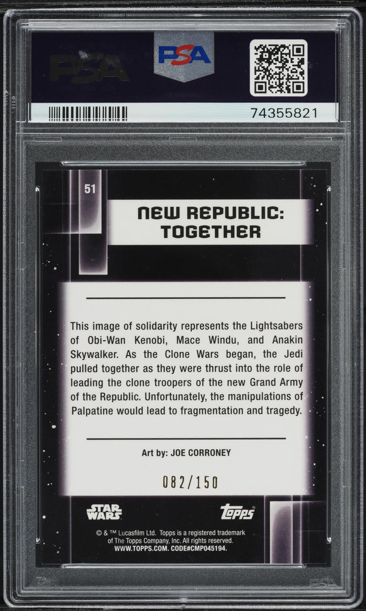 2021 Topps Chrome Star Wars Galaxy Atomic Refractor Together /150